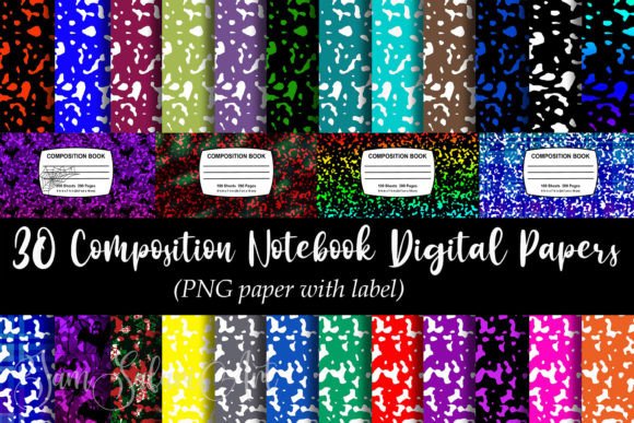 Composition Notebook Papers Labels: A Creative Resource for Every Project