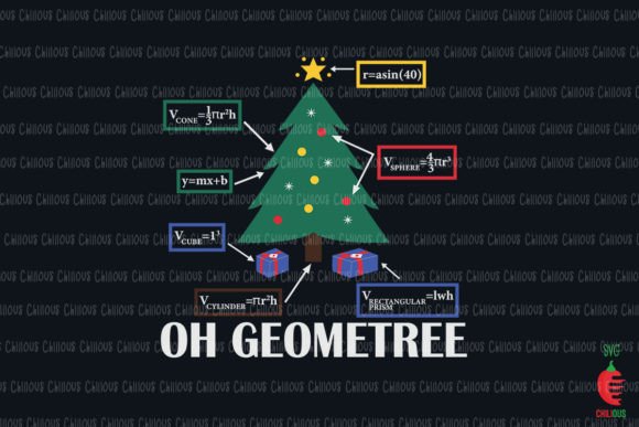 Funny Math Geometry Christmas Tree