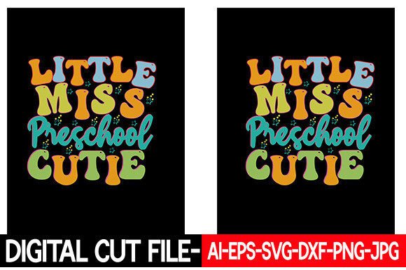 Little Miss Preschool Cutie Retro: A Versatile Design for Back-to-School Creations