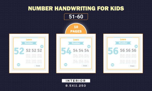 Number Handwriting Tracing 51-60 for Kid: A Powerful Tool for Early Learning and Creative Development