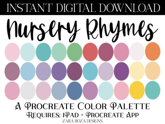 Nursery Rhymes Procreate Color Palette