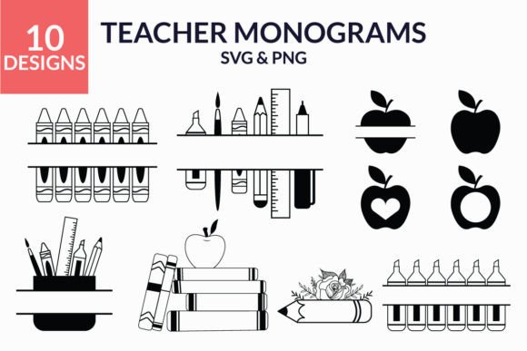 School Monogram Bundle for Educators