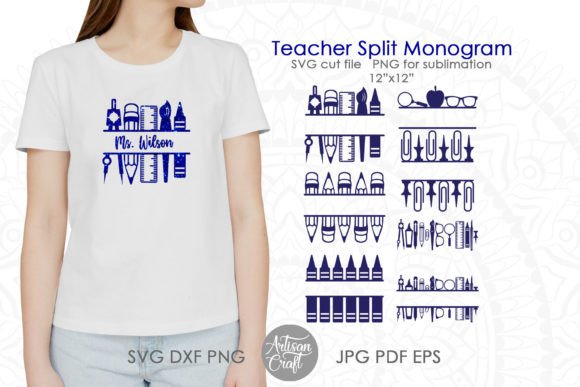 Teacher Split Monogram, School Supplies: A Strategic Design for Educators and Entrepreneurs